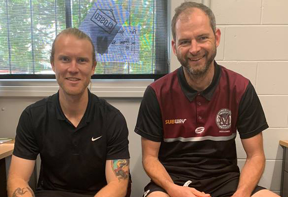 ​Matsen Jasch (left) and his mentor Andy Garside (right).